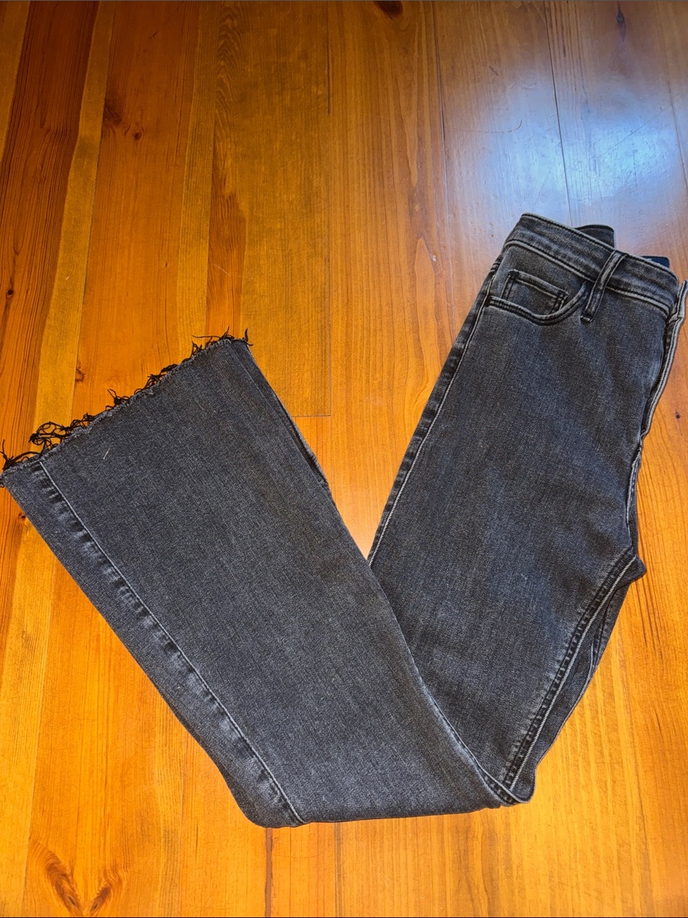 Hollister Grey Denim Flare Jeans